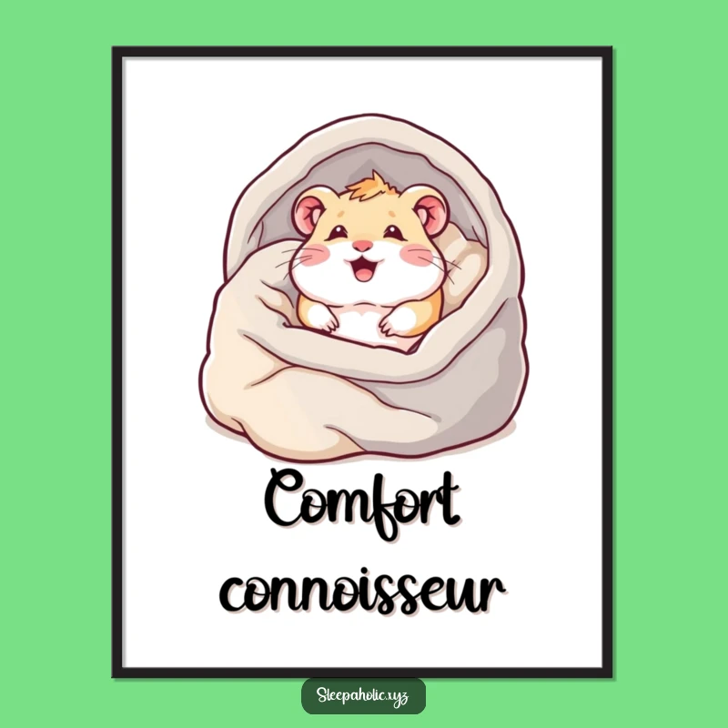 Funny Hamster Burrowing Poster - Hilarious Art for Cozy Spaces