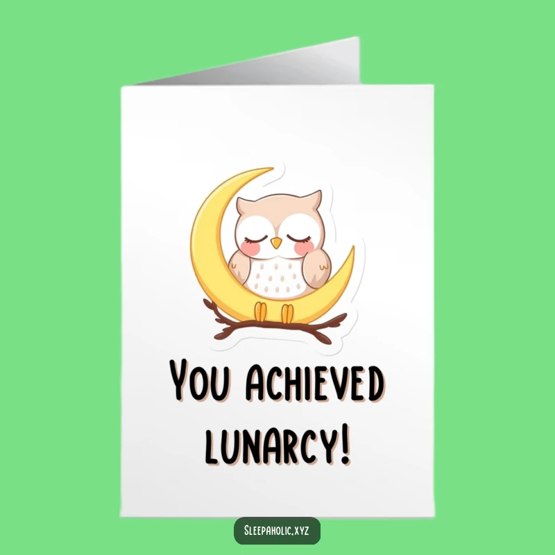 Free Printable Congrats Card: Owl Moonlight Serenity - Downloadable Peaceful Gift!