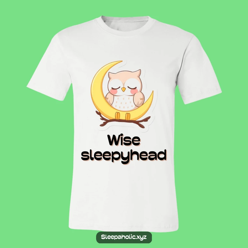 Funny Sleepy Owl Moon Tee - Hilarious Shirt for Night Owls